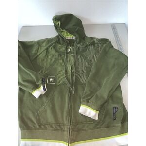 Vintage Rocawear Graphic Zip Up Hoodie Olive Green‎ Rare XL